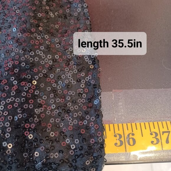 Maia Dress Womens Sz 4 Black Sequins Skater Short 3/4 Sleeve Cocktail Party Prom - Picture 8 of 14